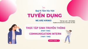 VSF tìm kiếm Thực tập sinh Truyền thông Bán thời gian - Hạn nộp hồ sơ: 25/12/2024